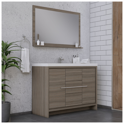 Bathroom Vanities Alya Sortino Gray AB-MD648-G 608650305744 Vanity with Top 40-50 gray Complete Vanity Sets 25 