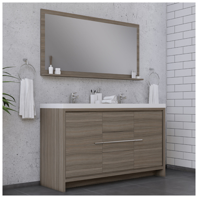 Alya Bathroom Vanities, Double Sink Vanities, 50-70, gray, Complete Vanity Sets, Vanity with Top, 608650305805, AB-MD660D-G