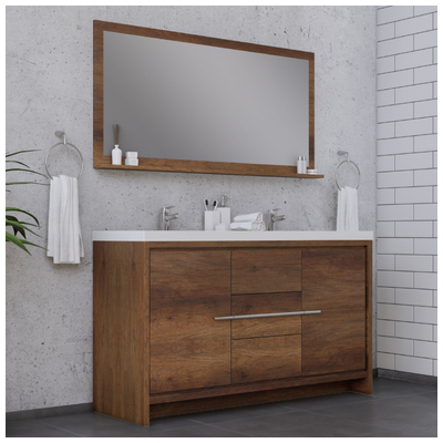 Alya Bathroom Vanities, Double Sink Vanities, 50-70, Light Brown, Complete Vanity Sets, Vanity with Top, 608650305782, AB-MD660D-RW