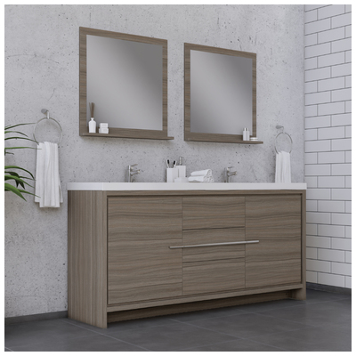 Bathroom Vanities Alya Sortino Gray AB-MD672-G 608650305836 Vanity with Top Double Sink Vanities 70-90 gray Complete Vanity Sets 25 