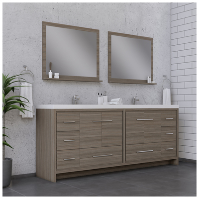 Bathroom Vanities Alya Sortino Gray AB-MD684-G 608650305867 Vanity with Top Double Sink Vanities 70-90 gray Complete Vanity Sets 25 
