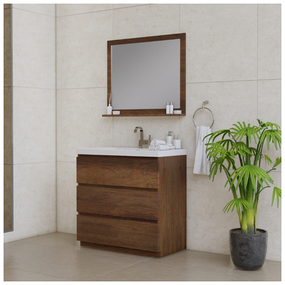 Alya Bathroom Vanities, 30-40, Light Brown, Complete Vanity Sets, Vanity with Top, 608650305935, AB-MOA36-RW