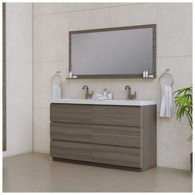 Alya Bathroom Vanities, Double Sink Vanities, 50-70, gray, Complete Vanity Sets, Vanity with Top, 608650306079, AB-MOA60D-G