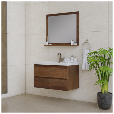 Bathroom Vanities Alya Paterno Rosewood AB-MOF36-RW 608650306208 Vanity with Top 30-40 Light Brown Wall Mount Vanities Complete Vanity Sets 25 
