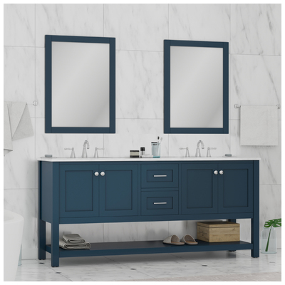 Alya Bathroom Vanities, Double Sink Vanities, 70-90, Blue, Complete Vanity Sets, Vanity with Top, 608650305621, HE-102-72D-B-CWMT