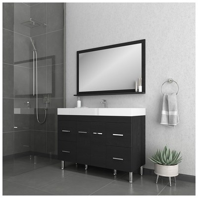 Alya Bathroom Vanities, Single Sink Vanities, 40-50, Modern, black, Complete Vanity Sets, Modern, acrylic, Vanity with Top, 729378890234, AT-8042-B