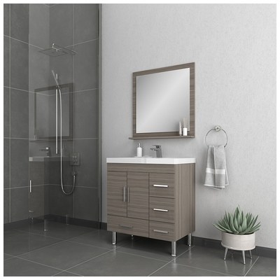 Alya Bathroom Vanities, Single Sink Vanities, Under 30, Modern, gray, Complete Vanity Sets, Modern, acrylic, Vanity with Top, 729378890470, AT-8050-G