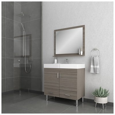 Bathroom Vanities Alya Ripley Gray AT-8089-G 729378890579 Vanity with Top Single Sink Vanities 30-40 Modern gray Complete Vanity Sets 25 