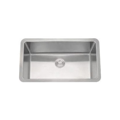Single Bowl Sinks AmeriSink AS 132 Single Bowl Kitchen Sink Undermount Brushed Chrome Metal Steel Tit 
