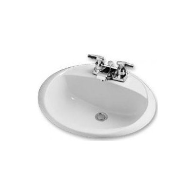 Bathroom Vanity Sinks AmeriSink AS 2108 Bathroom Vanity Sink Whitesnow Porcelain Sinks with Faucets with Faucet 3 Hole 4-In Spread 4 centerset Complete Vanity Sets 