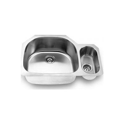 Double Bowl Sinks AmeriSink AS 319 Double Bowl Kitchen Sink Brushed Metal STAINLESS STEEL Undermount Complete Vanity Sets 