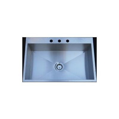Single Bowl Sinks AmeriSink AS 325 Single Bowl Kitchen Sink Brushed Chrome Metal Steel Tit 