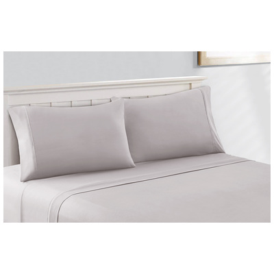 Sheets and Sheet Sets Amrapur Allure 55% Cotton/ 45% Polyester 10800NOG-GRY-QN 645470192918 GrayGrey Queen Sheet set Cotton linen Polyester Poylest 