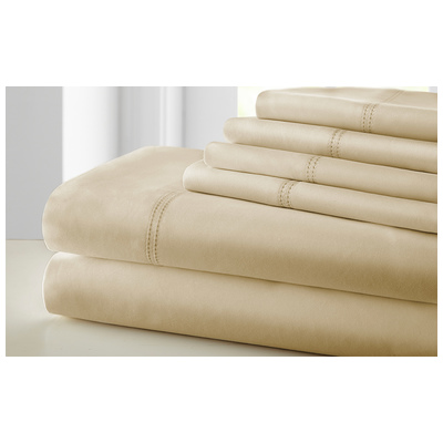 Amrapur Sheets and Sheet Sets, beige cream beige ivory sand nude, Full, Sheet set, Cotton,Polyester,Poylester, 55% Cotton/45% polyester, 645470118055, 110006DF-BGE-FL
