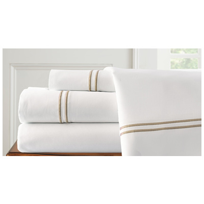 Amrapur Sheets and Sheet Sets, cream, beige, ivory, sand, nude, Whitesnow, Double,King, Sheet set, Cotton,Polyester,Poylester, 55% Cotton/45% polyester, 645470131375, 11000DMG-SND-CK