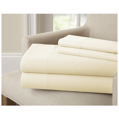 Amrapur Sheets and Sheet Sets, cream beige ivory sand nude, King, Sheet set, Bamboo by Rayon,Cotton,Microfiber,Polyester,Poylester, 60% Bamboo by rayon /40% microfiber polyester, 645470146331, 1BMBMFSG-IVY-CK