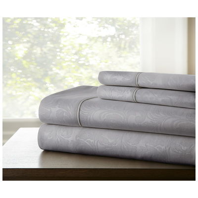 Sheets and Sheet Sets Amrapur Kensington Hotel Collection 100% Microfiber Polyester 1EMODSKG-GRY-TN 645470178912 GrayGrey Twin Fitted sheet Flat sheet Pillow Microfiber Polyester Poylester 