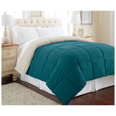 Amrapur Comforters, BluenavytealturquioseindigoaquaSeafoam, Queen, Microfiber,Polyester, 100% Microfiber, 645470144023, 2DWNCMFG-BLO-QN
