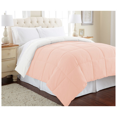 Comforters Amrapur Sanctuary 100% Microfiber 2DWNCMFG-BSW-KG 645470181202 PinkFuchsiablushWhitesnow King Microfiber Polyester 