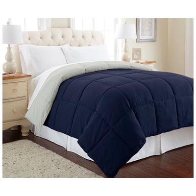 Amrapur Comforters, Silver, Twin, Microfiber,Polyester, 100% Microfiber, 645470144047, 2DWNCMFG-ESL-TN