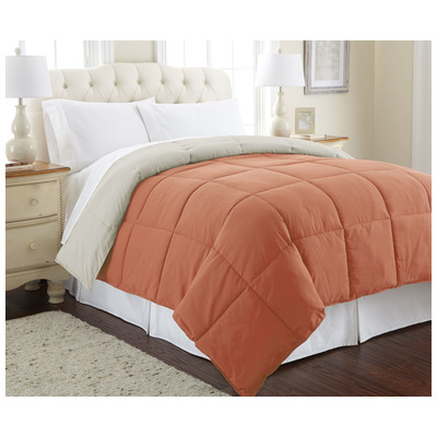 Comforters Amrapur Sanctuary 100% Microfiber 2DWNCMFG-OOT-QN 645470144238 Orange Queen Microfiber Polyester 