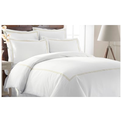 Amrapur Duvet Covers, cream beige ivory sand nude, Queen, Cotton,Polyester, 55% Cotton / 45% Polyester, 645470111797, 30600DVG-SN1-QN