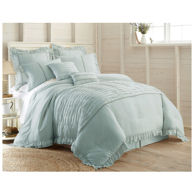 Amrapur Comforters, blue navy teal turquiose indigo goaqua Seafoam, King, Microfiber,Polyester, 100% Microfiber, 645470195889, 38EBJQCF-ANB-CK