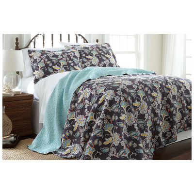 Quilts-Bedspreads and Coverlet Amrapur Sanctuary by PCT 100% Cotton Fabric 3CTNQLTG-BLN-TN 645470152189 Twin Cotton Quilt & Sham Quilt and 