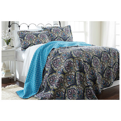 Amrapur Quilts-Bedspreads and Coverlets, King, Cotton, 100% Cotton Fabric, 645470152295, 3CTNQLTG-CRL-KG