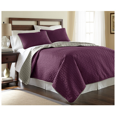 Amrapur Quilts-Bedspreads and Coverlets, Silver, Queen, Microfiber,Polyester, 100% Microfiber, 645470144313, 3CVTFLSG-VVS-QN