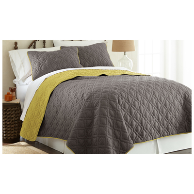 Amrapur Quilts-Bedspreads and Coverlets, Gray,Grey, King, Microfiber,Polyester  , 100% Microfiber, 645470178493, 3CVTLTSG-STB-KG