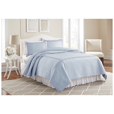 Quilts-Bedspreads and Coverlet Amrapur Sanctuary by PCT 100% Microfiber 3MFFRMQG-BLU-KG 645470158570 Aqua Blue navy teal turquiose King Microfiber Polyester 