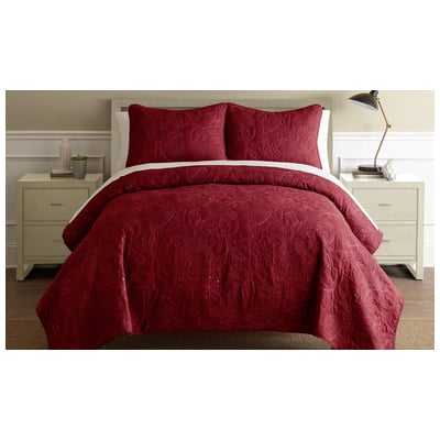 Amrapur Quilts-Bedspreads and Coverlets, red, ,burgundy, ,ruby, 