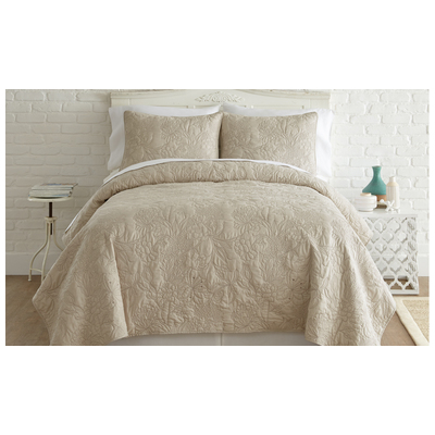 Quilts-Bedspreads and Coverlet Amrapur Allure 100% Microfiber cover Fill: 8 3QLCEMBG-SNB-KG 645470188799 Cream beige ivory sand nude King Cotton Microfiber Polyester 