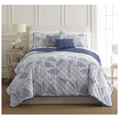 Quilts-Bedspreads and Coverlet Amrapur Allure 100% Microfiber polyester fabr 3QLT5STG-DLN-KG 645470194172 King Microfiber Polyester Quilt & 