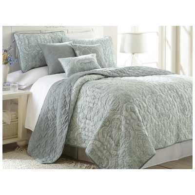Quilts-Bedspreads and Coverlet Amrapur Sanctuary by PCT 100% Microfiber 3QLT6STG-BLI-QN 645470120362 Queen Microfiber Polyester Quilt & 