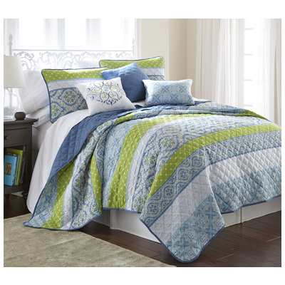 Quilts-Bedspreads and Coverlet Amrapur Sanctuary by PCT 100% Microfiber 3QLT6STG-SHE-QN 645470158143 Queen Microfiber Polyester Quilt & 