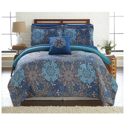 Comforters Amrapur Allure 100% Polyester fabric 200 gsm 4BDSTPRTG-CRC-KG 645470188980 King Microfiber Polyester 