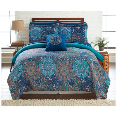 Comforters Amrapur Allure 100% Polyester fabric 200 gsm 4BDSTPRTG-CRC-QN 645470188973 Queen Microfiber Polyester 