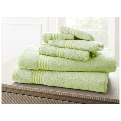 Towels Amrapur Spa Collection Made with combed 65% Bamboo by 56BMBTLG-SGE-ST 645470162324 Bamboo Cotton Bath Hand Set 