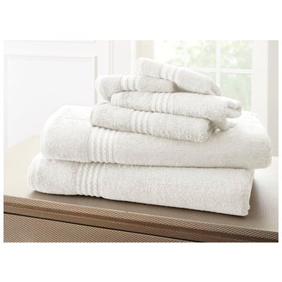 Towels Amrapur Spa Collection Made with combed 65% Bamboo by 56BMBTLG-WHT-ST 645470162287 Whitesnow Bamboo Cotton Bath Hand Set 