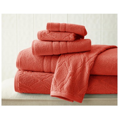 Towels Amrapur The Casablanca collection 100% Cotton 56CHNTLG-POP-ST 645470185569 RedBurgundyruby Cotton Bath Hand Set 