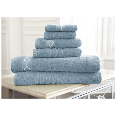 Towels Amrapur Jewel Tone 100% Cotton 56EMDOTS-BLU-ST 645470163352 Bluenavytealturquioseindigoaqu Cotton Bath Hand 
