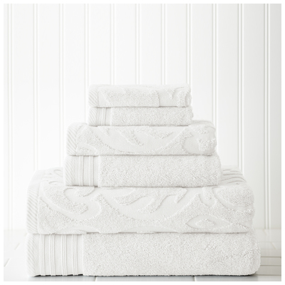 Towels Amrapur Casablanca 100% Cotton 56JACQMS-WHT-ST 645470132051 Whitesnow Cotton Bath Hand Set 