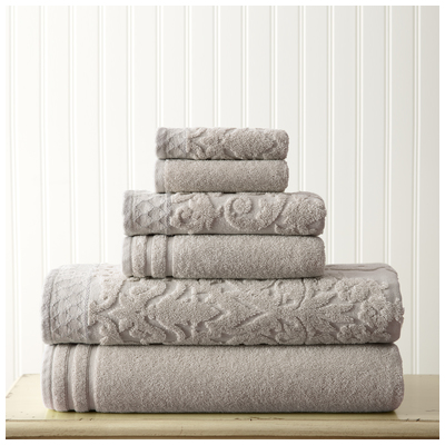 Towels Amrapur Moroccan 100% Cotton 56JQJQBG-GRY-ST 645470164298 GrayGrey Cotton Bath Hand Set 