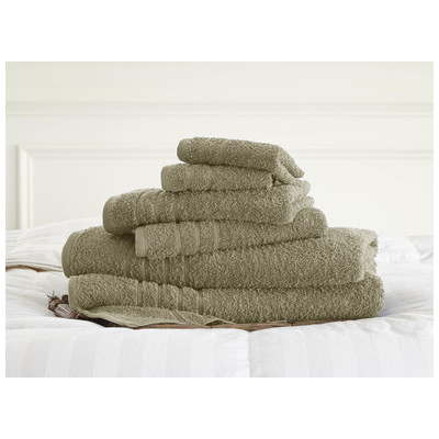 Towels Amrapur Spa Collection 100% Cotton 5CTNTL6G-TPE-ST 645470116600 Cotton Bath Hand Set 