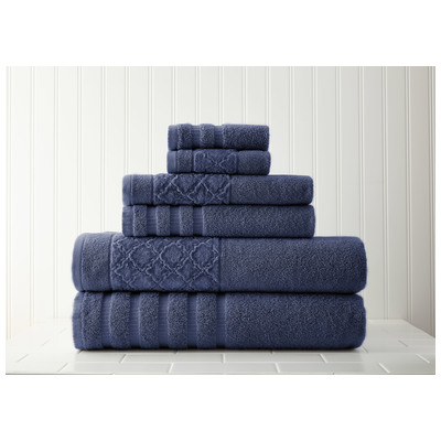 Towels Amrapur Moroccan collection 100% Superior Combed cotton 5JQDMNDG-IND-ST 645470186719 Bluenavytealturquioseindigoaqu Cotton Superior Combed cotton Bath Set 