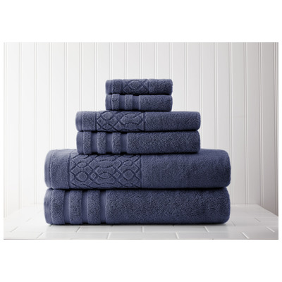 Towels Amrapur Moroccan collection 100% Superior Combed cotton 5JQKCHNG-IND-ST 645470186597 Bluenavytealturquioseindigoaqu Cotton Superior Combed cotton Bath Set 