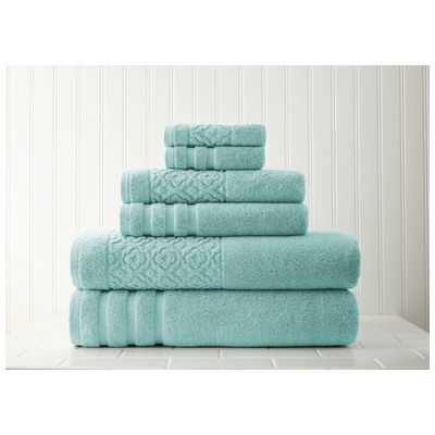 Towels Amrapur Moroccan collection 100% Superior Combed cotton 5JQTRLSG-AQA-ST 645470186696 Bluenavytealturquioseindigoaqu Cotton Superior Combed cotton Bath Set 