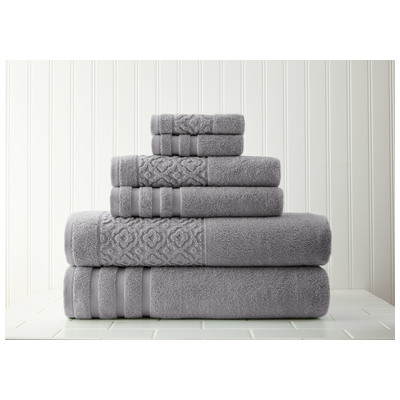 Towels Amrapur Moroccan collection 100% Superior Combed cotton 5JQTRLSG-GRY-ST 645470186641 GrayGrey Cotton Superior Combed cotton Bath Set 